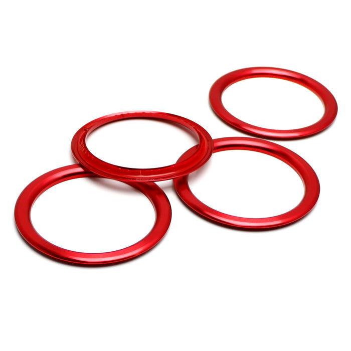 Red Aluminum Outer AC Vent Opening Surrounding Rings For Jeep 18-up Wrangler JL