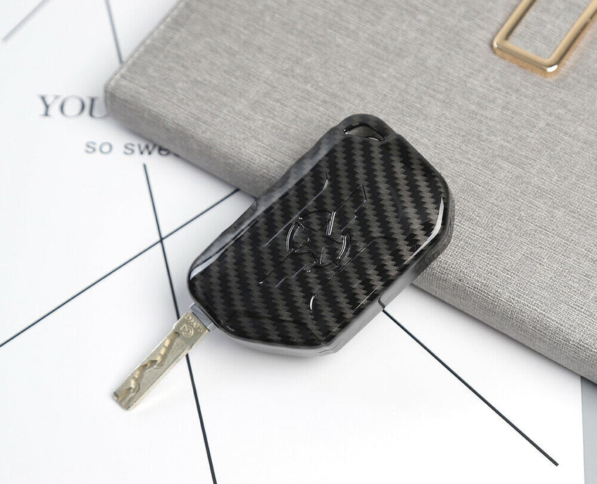 Black "Carbon Fiber" Key Fob For Jeep: 2018-up Wrangler JL and 2020-up Gladiator