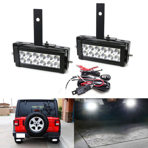 Double Row LED Light Bars w/Rear Bumper Mount, Wire For 07+ Jeep Wrangler JK JL