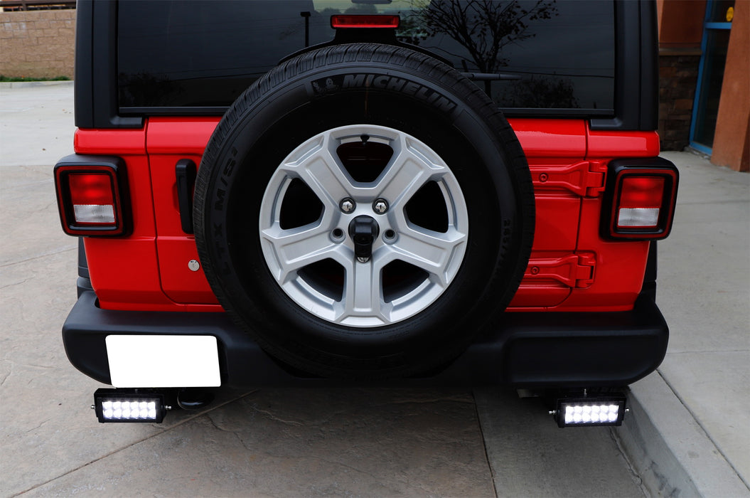 Double Row LED Light Bars w/Rear Bumper Mount, Wire For 07+ Jeep Wrangler JK JL