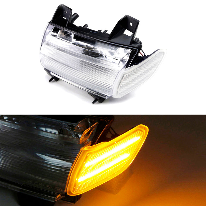 Clear Lens 27-Diode Amber Full LED Side Marker Lamp Assy For 18-up Jeep Wrangler