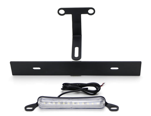 Rear Spare Tire Mount License Plate Bracket w/ LED Light For 2018-up Wrangler JL