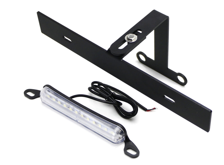 Rear Spare Tire Mount License Plate Bracket w/ LED Light For 2018-up Wrangler JL