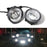 White 2-In-1 CREE LED Halo DRL Fog Driving Light Kit For 18-up Jeep Wrangler JL