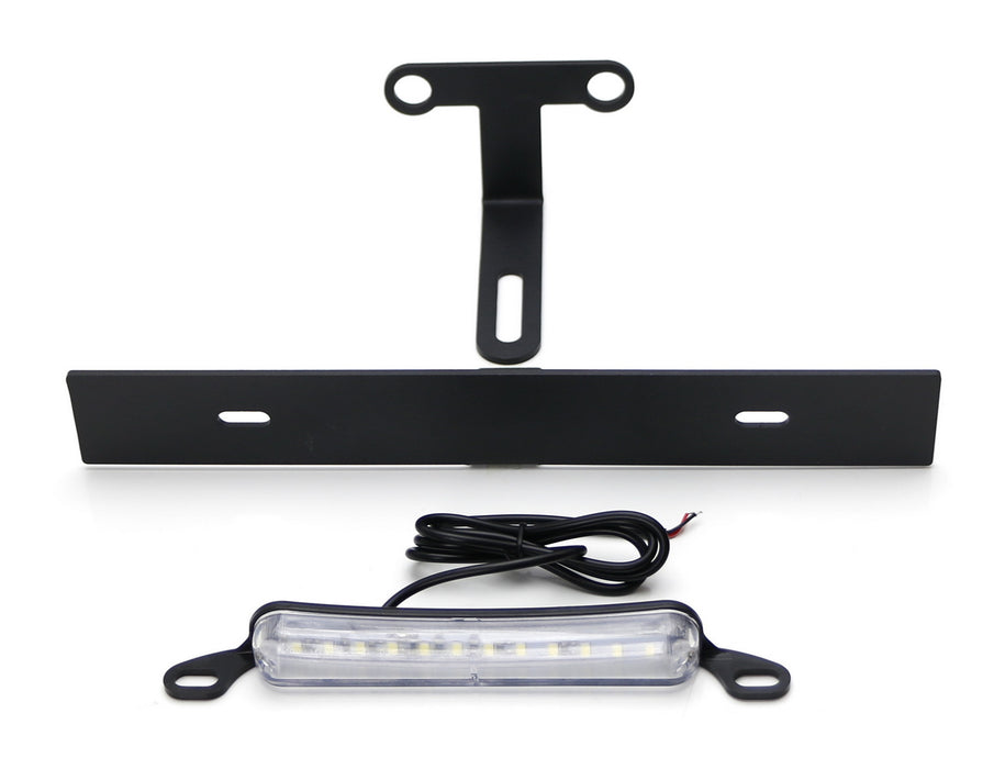 Rear Spare Tire Mount License Plate Bracket w/ LED Light For 07-17 Jeep Wrangler