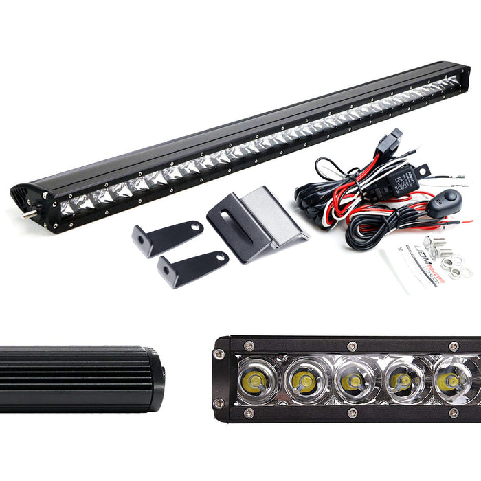 Above Rear Window Mount 30-Inch LED Light Bar Kit For 07-up Jeep Wrangler JK JL