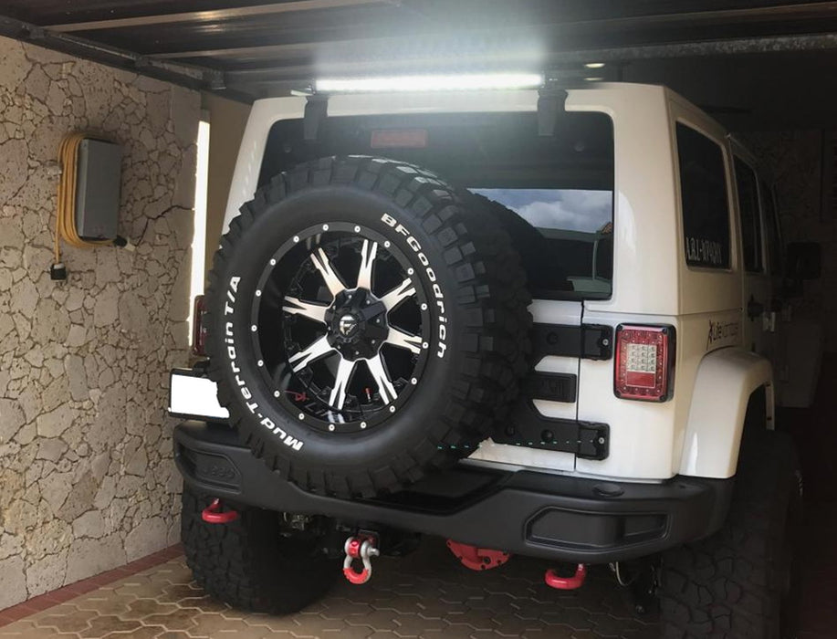 Above Rear Window Mount 30-Inch LED Light Bar Kit For 07-up Jeep Wrangler JK JL