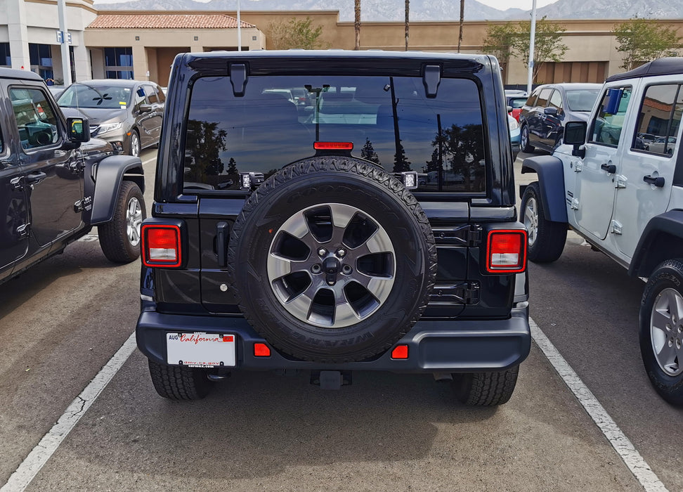 Rear Tire Carrier 3-Inch D2 LED Pod Lights w/Brackets For 18-up Jeep Wrangler JL