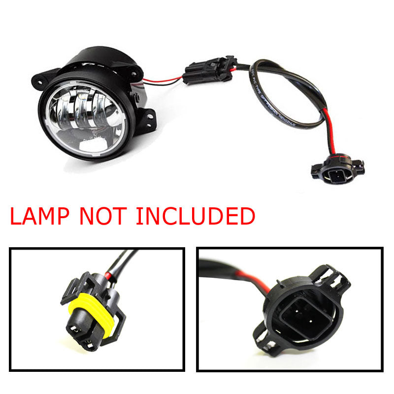 (2) LED Fog Lamps Conversion Adapter Wires For 2010 and up Jeep Wrangler JK