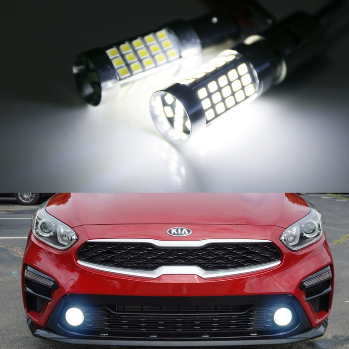 6000K Xenon White CAN-bus LED Daytime Running DRL Bulb For 19-up Kia Forte Sedan