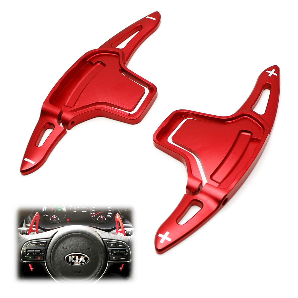 Red Steering Wheel Paddle Shifter Extension For 2016-2018 Kia Optima K5 Pre-LCI