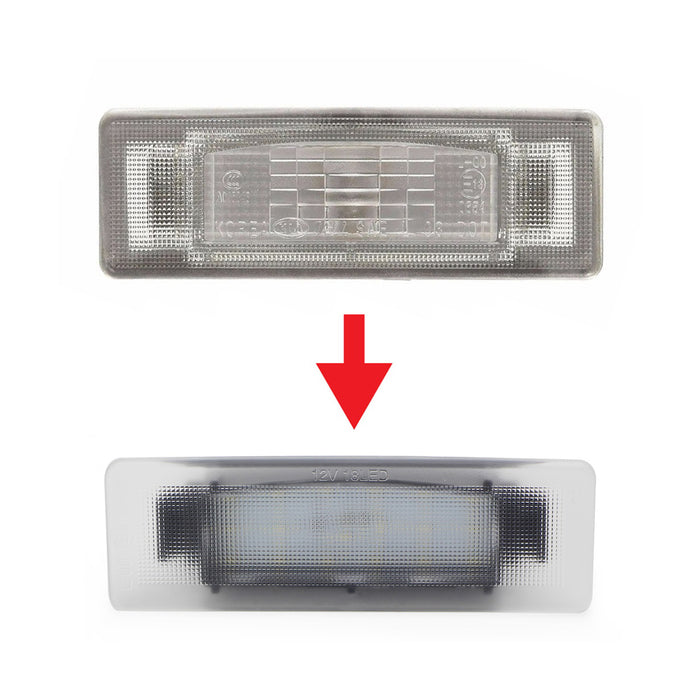 White CAN-bus LED License Plate Lights Assy For Kia Optima K5, Hyundai Sonata