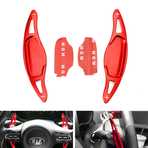 Red Aluminum Steering Wheel Paddle Shifter Extension For Kia Stinger CK K8