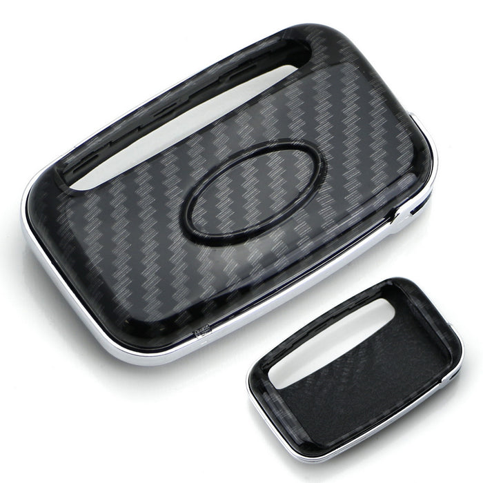 Black Glossy "Carbon Fiber" Key Fob Shell For Land Rover Range Rover LR4 Jaguar