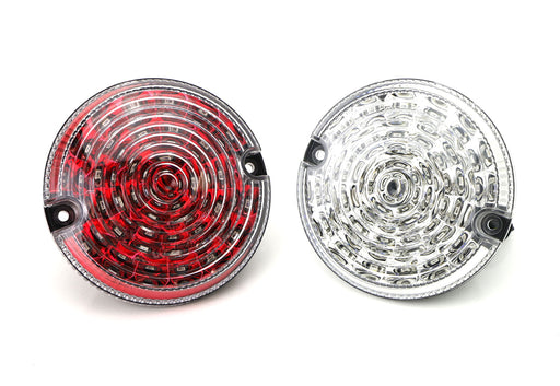 95mm NAS Style Clear/Red Lens Full LED Upgrade Kit For Land Rover Defender LD