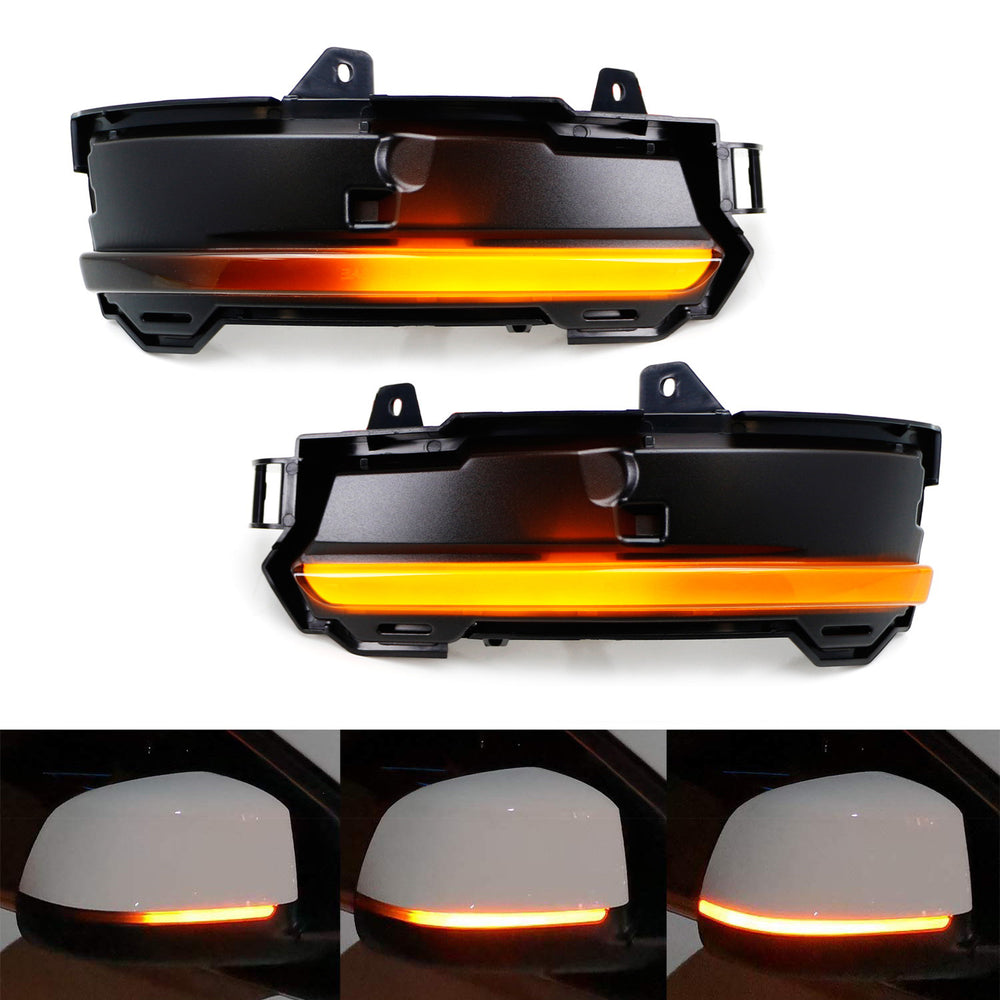 Smoked Side Mirror Sequential Blink Turn Signal Lights For 17-up Discovery Sport