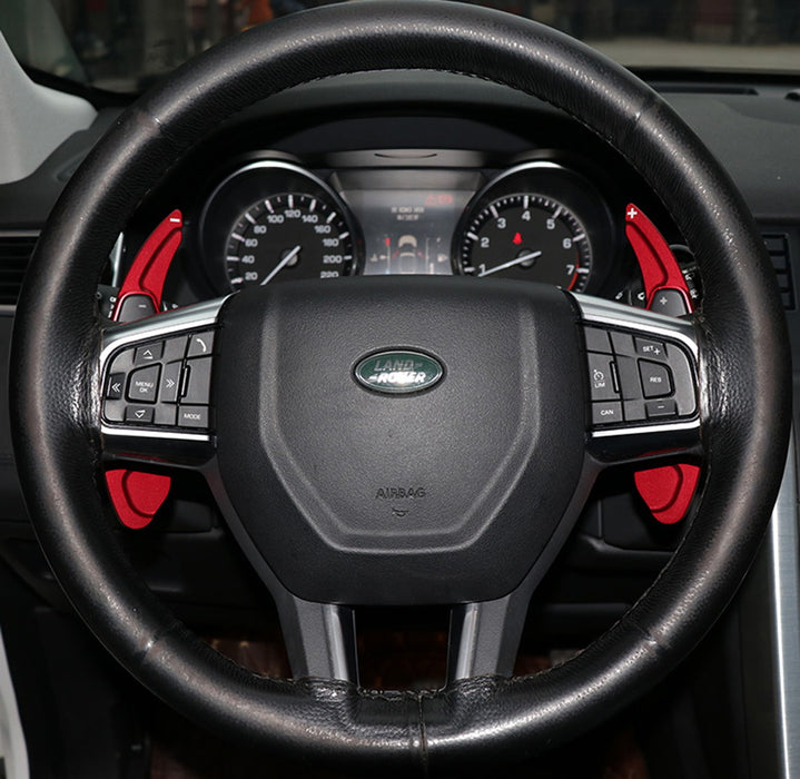 Red Steering Wheel Larger Paddle Shifter Extension Covers For Jaguar Land Rover