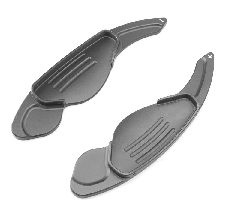 Gun Metal Steering Wheel Paddle Shifter Extension Covers For Jaguar Land Rover