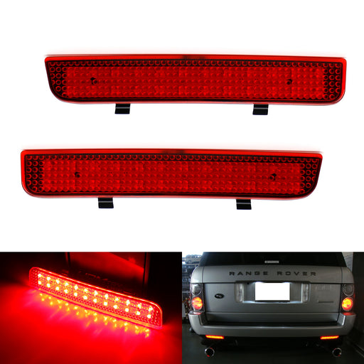 Red Lens 24-SMD LED Bumper Reflector Marker Lights For Range Rover Freelander 2