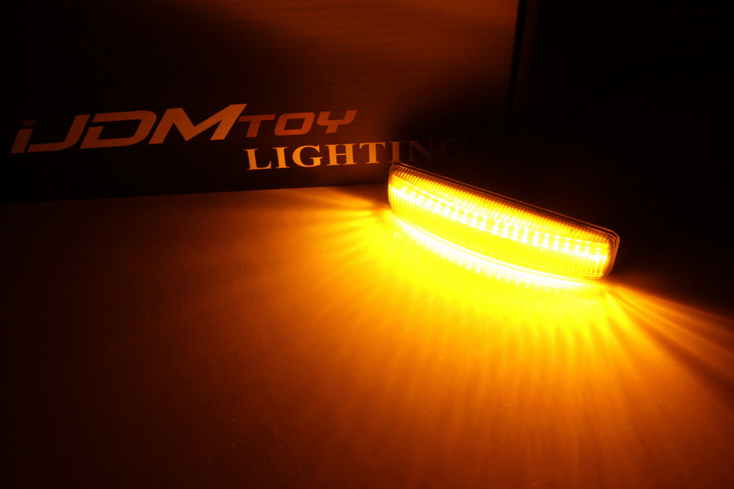 Clear Lens Amber LED Side Marker Lights For Range Rover Sport Discovery LR3 LR4