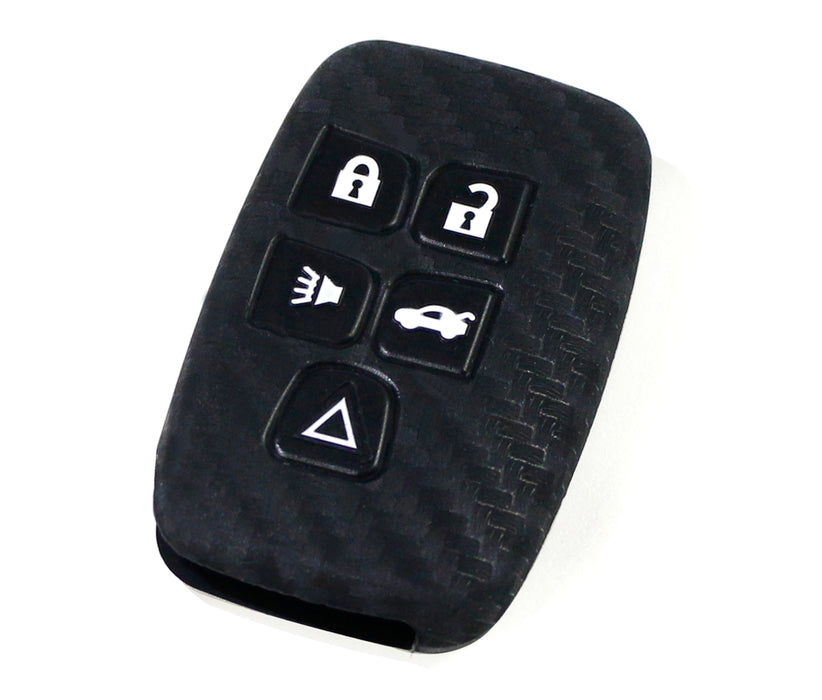 Carbon Fiber Soft Silicone Key Fob Cover For Land Rover Range Rover LR4 Jaguar