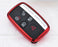 Chrome Red TPU Key Fob Case w/Button Cover For Land Rover Range Rover Jaguar