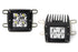 Xenon White 3-Inch 20W CREE LED Cubic Pod Lights w/Stainless Steel Side Brackets