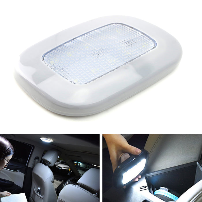 White Portable USB Rechargeable Magnetic Mount LED Dome Ceiling Lamp For Car RV