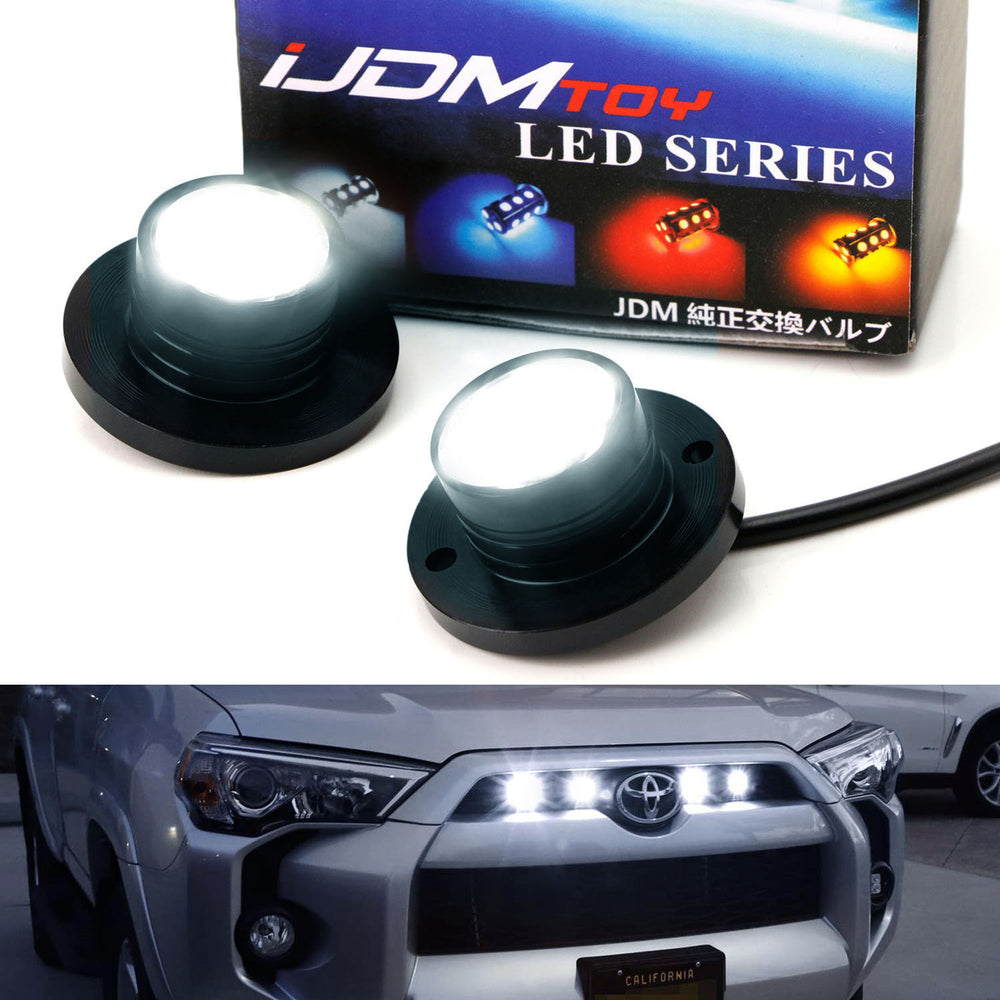 White LED Surface Flush Mount Spot Light Kit For Car Truck SUV 4x4 Side Markers