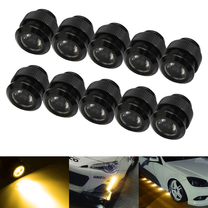 3000K Yellow 30W High Power Flexible LED Daytime Running Lights/Puddle Lamps Kit