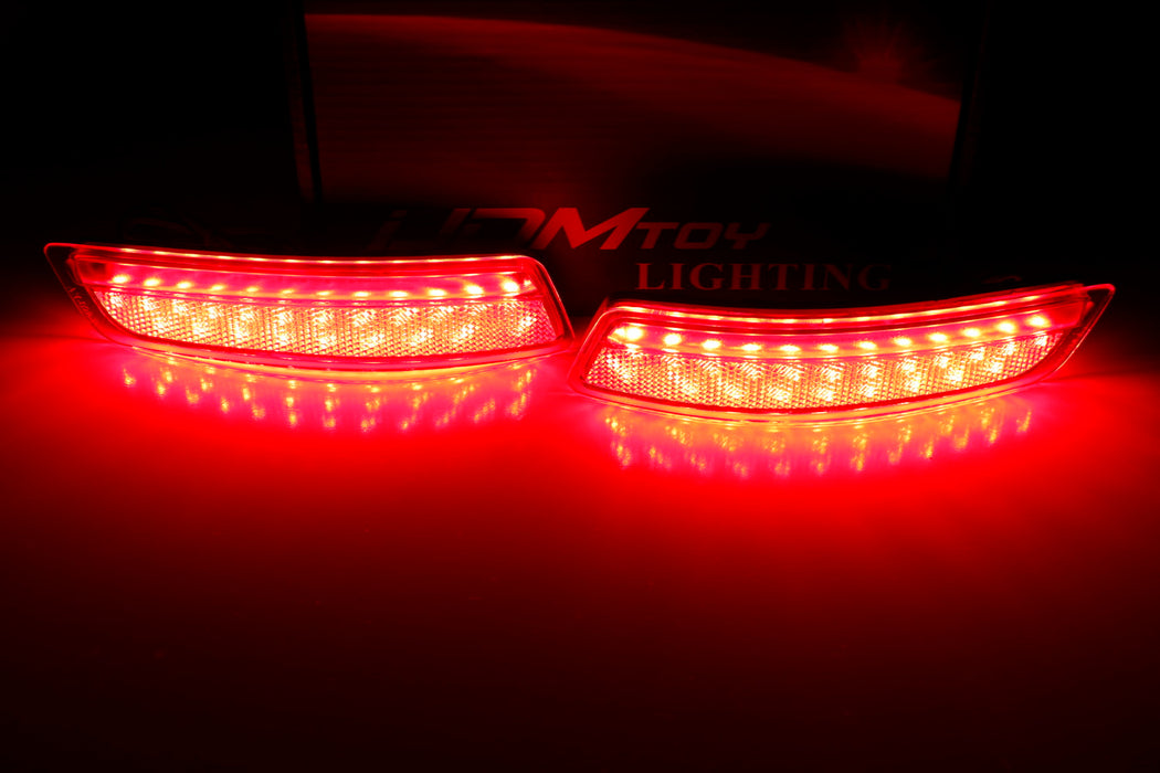 Red Lens 80-SMD LED Bumper Reflector Marker Lights For 2013-2018 Lexus GS ESfg