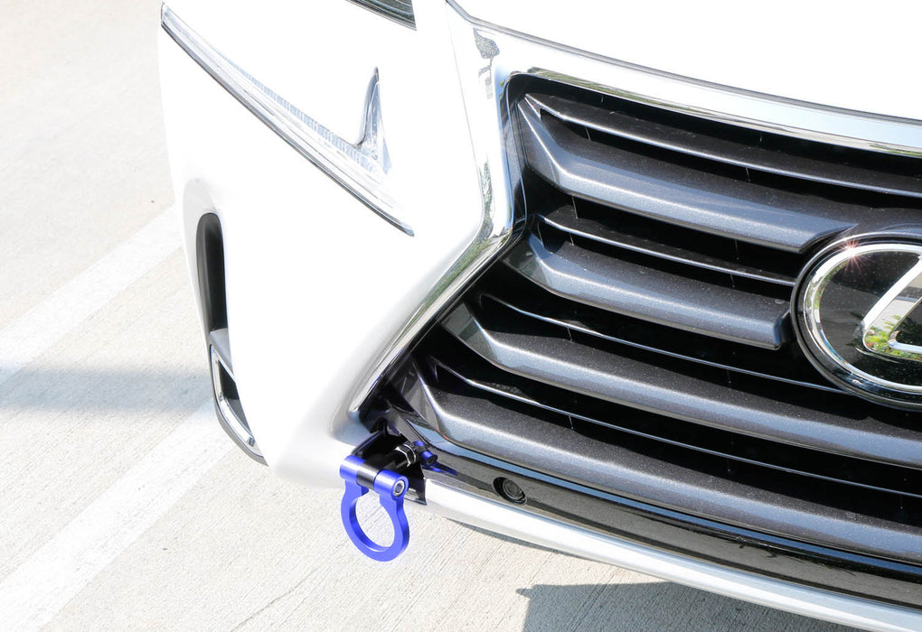 Blue Track Racing Style Aluminum Tow Hook Ring For Lexus NX200 NX200t NX300h