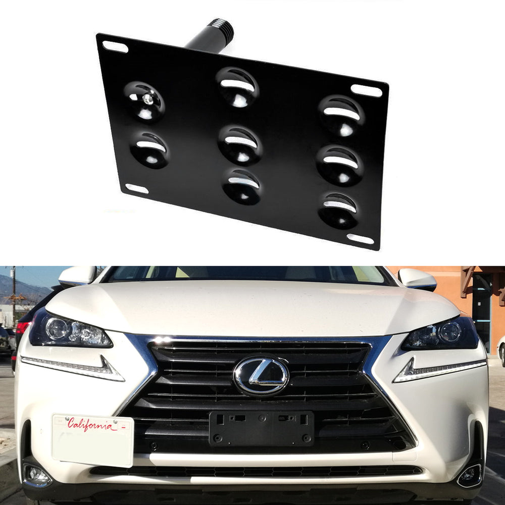 JDM Bumper Tow Hook License Plate Mount Bracket For 2015-up Lexus NX200 NX300