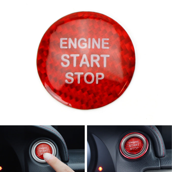 Red Carbon Fiber Keyless Engine Push Start Button Cover For Lexus IS GS ES RC...