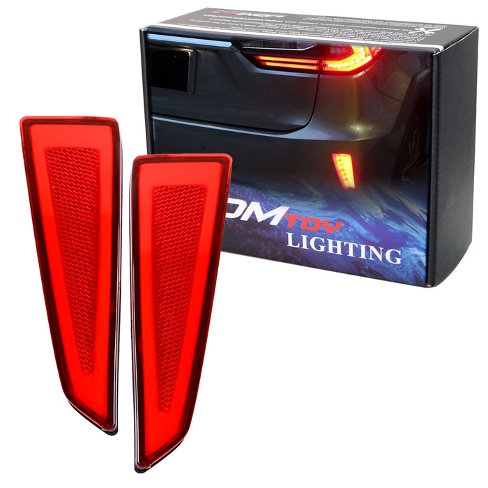 Red Lens Full LED Rear Bumper Reflector Lights For Lexus 2015-2021 RX350 RX450h