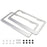 2pc Premium Silver Slim 2-Hole License Plate Frame with Screws/Fasteners & Caps