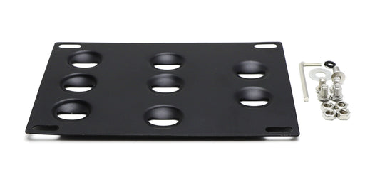 One Piece Black Powder Coated Steel Constructed License Plate Holder Bracket