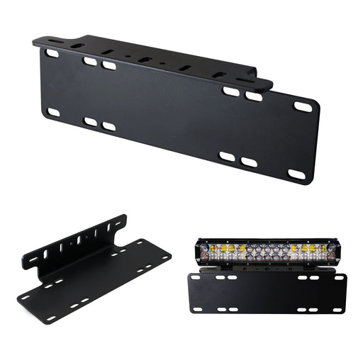 Heavy Duty Front Bumper License Plate Mount Bracket Holder For LED Light Bar