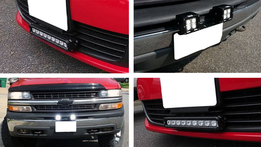 Heavy Duty Front Bumper License Plate Mount Bracket Holder For LED Light Bar