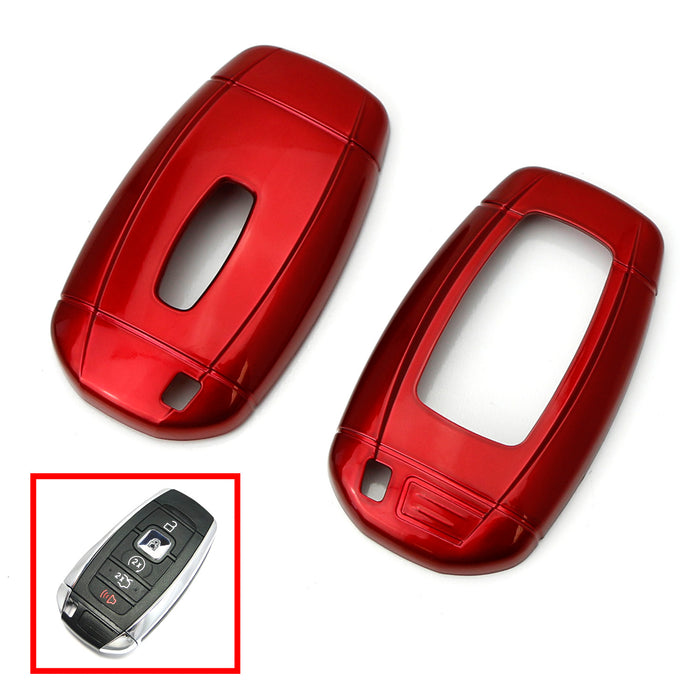 Glossy Red Key Fob Shell Cover For 2018-up Lincoln MKZ MKC Navigator Continental