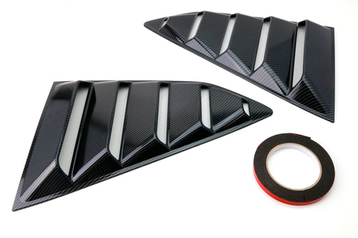 Carbon Racing Style Rear Side Window Scoop Vent Louvers For 2016-up Gen6 Camaro