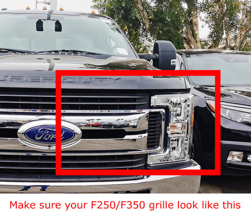 Headlight Side Mount LED Daylight Lights For 2017-19 Ford F250 F350 F450 XL XLT