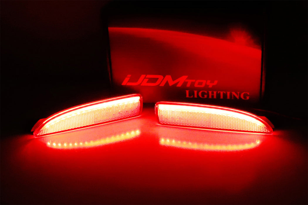 Red Lens 90-SMD LED Bumper Reflector Marker Tail/Brake Lights For Mazda 3 5 6