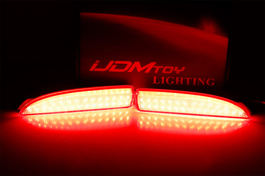 Smoked Lens 90-SMD LED Bumper Reflector Marker Tail/Brake Lights For Mazda 3 5 6