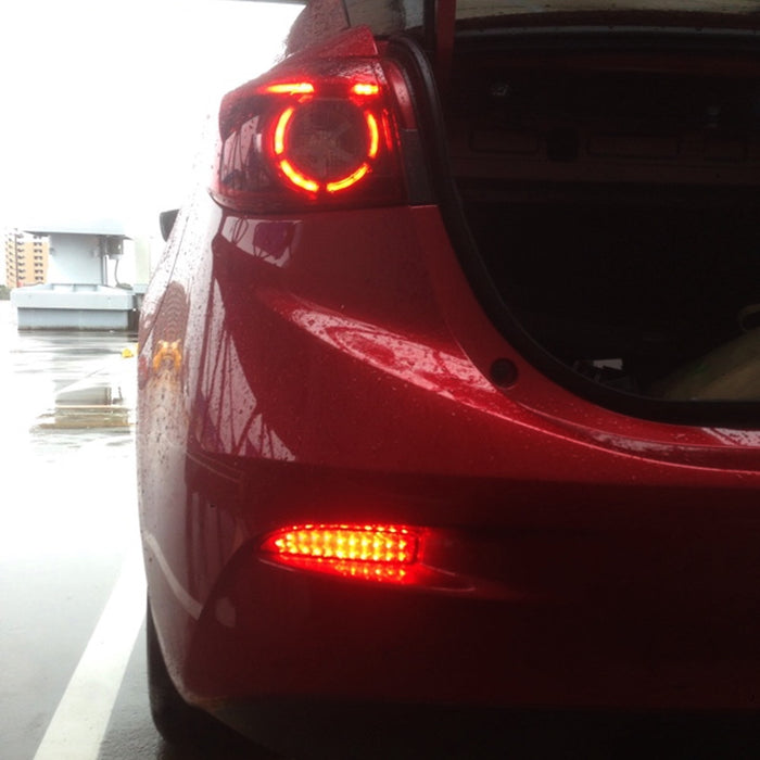 Red Lens 90-SMD LED Bumper Reflector Marker Tail/Brake Lights For Mazda 3 5 6