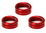 Red Aluminum AC Climate Control Knob Ring Covers For 14-18 Mazda 3 & 16-19 CX-5