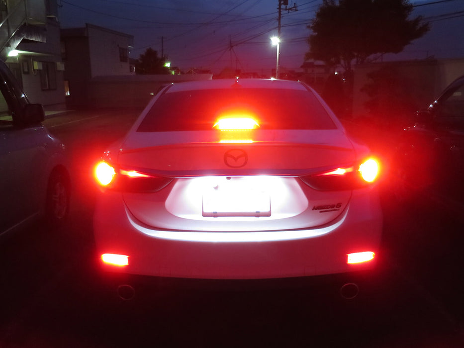 Red Lens Full LED Bumper Reflector Lights For 2018-up Mazda 6 Atenza