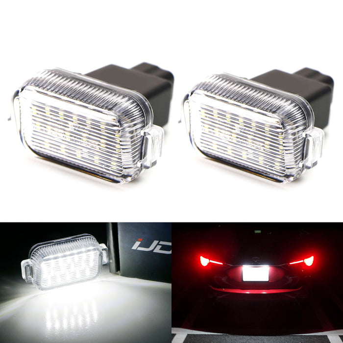 OE-Fit Xenon White 3W Full LED License Plate Light Kit For 2014-2020 Mazda 3 6