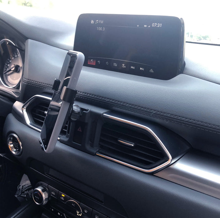 Smartphone Gravity Holder w/Exact Fit Clip-On Dash Mount For 2018-up Mazda CX-5