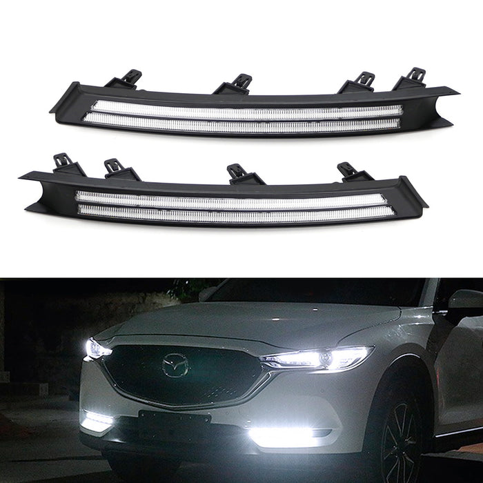 White/Amber Sequential Switchback LED Daytime Running Light Kit For 2017-up CX5